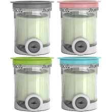 4 Pack Ice Cream Pints and Lids Compatible with Ninja NC701UK NC700UK NC701 Series Creami Scoop & Swirl Soft Serve Makers, BPA-Free & Dishwasher Safe