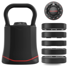 HXD-ERGO Adjustable Kettlebell Set 6 in 1, 3-18kg Die-Cast Aluminum and ABS Material Kettle Bells