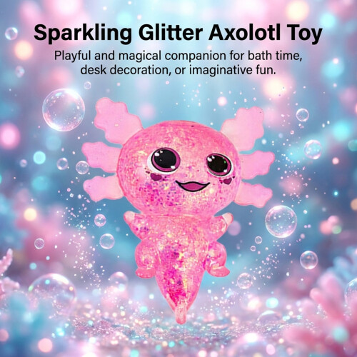 (Pink) Squishy Salamander Toy, Stress Relief, TPR Material 2