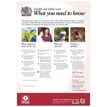 ISigns - Health and Safety Law Poster 2026 - HSE Poster (A2 Laminated Office Sign) - Easy-to-Read Workplace Information Display