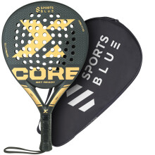 SportsBlue Carbon Surface Padel Racket - Pro-Series Tennis Paddle Racket - All Pala Padels Racquets (Black Gold, 1)