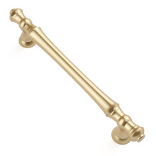9BUILD 10 Pack 128mm Brushed Brass Cabinet Handles - Zinc Alloy Kitchen Cupboard & Wardrobe Handles - UK0036