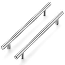 Ravinte 20 Pack Kitchen Cupboard Handles - Brushed Nickel Wardrobe Handles, 192mm Hole Center, T Bar for Cupboards & Drawers