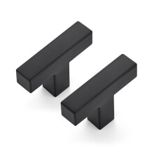 Ravinte Pack of 20 Cabinet Handles, 50 mm, Furniture Handles, Black Handles for Kitchen Cabinets, Cabinet Handles, Square Handles