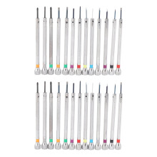 0.6mm-2.0mm 26Pcs New Watchmakers Screwdrivers Set Watch Glasses Flat Blade Assort Slotted Flat Screwdrivers Set