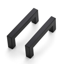 Ravinte 20 Pack Kitchen Door Handles Black Handles for Cupboards 76mm Cupboard Pulls Kitchen Cabinet Pulls Square Bar Wardrobe Hardware Cabinet Door