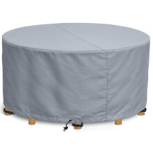 Kingsbridge Round Garden Furniture Table Cover 600D Heavy Duty Fabric, Double Stitching, Waterproof, Anti UV, Breathable, Rip Proof