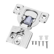 VEVOR Cabinet Hinges, 50 Packs Partial Overlay Kitchen Cabinet Door Hinges, 105 Degree Opening Angel Soft Close Concealed Cupboard Hinges for Framed