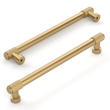 Amerdeco 10 Pack Champagne Bronze Cabinet Pulls 192mm(7.5Inch) Hole Center Cabinet Hardware Kitchen Cabinet Handles for Bathroom Drawer Pulls Dresser