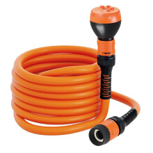 Claber TWIDDY Expandable Garden Hose 25m – Lightweight, Flexible and Kink-Free with Quick-Click Connectors and 5 Spray Patterns for Garden, Terrace