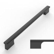 Amerdeco 10 Pack Matte Black Cabinet Pulls 192mm Hole Center Cabinet Hardware Kitchen Cabinet Handles for Bathroom Drawer Pulls Dresser Pulls AM024