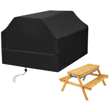 SCHLEUDER Children's Picnic Table Cover - Waterproof & Windproof, Oxford Fabric, 100W x 90D x 60Hcm