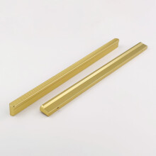 Pexintek 6 Pack Gold Modern Cabinet Handles 256mm(10.08 Inchs) Hole Centers Kitchen Bathroom bedrooms Study Furniture Door Vintage Pulls with Screws