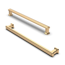 FURNIWARE Pack of 10 Cabinet Handles, Furniture Handles, 192 mm Hole Spacing, Champagne Bronze, Kitchen Handles, Drawer Handles