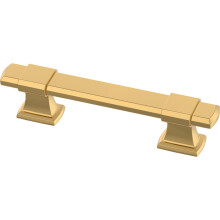 Franklin Brass Adjusta-Pull Chamfered Edge (5-Pack) Cabinet Handles 1-3/8" to 4" Hole to Hole Modern Gold Kitchen Cabinet Pulls Drawer Handles