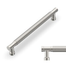 Amerdeco 10 Pack 7.5 Inch(192m) Brushed Satin Nickel Cabinet Pulls Knurled Kitchen Cabinet Handles
