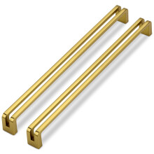 SYZOW 6 Pack Gold Cabinet Pulls 256mm Hole Centers Kitchen Cabinet Handles Zinc Alloy Drawer Pulls