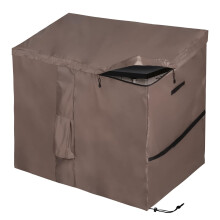 Outdoor Wheelie Bin Box Cover, Protective Cover for Garden Storage Box with Hinged Roof, for Store It Out Series, Waterproof, 420D Oxford Brown