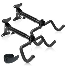CUCESH 2PCS Bike Wall Mounts Cycling Rack Hanger Space-Saving Bicycle Storage Rack for Indoor Garage Wall Holder Hook for Road Mountain Hybrid Bikes