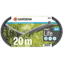 Gardena Liano Life Textile Hose 1/2 inch, 20m: Highly flexible textile garden hose, with PVC inner tube, no kinking, lightweight, weather-resistant