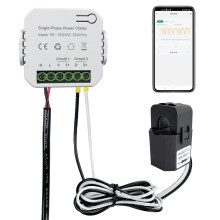 OWON 80A Bi-Directional WiFi Home Energy Monitor, Single Phase, with 1 Clamp, Real-time Voltage & Power Consumption, Tuya Compatible