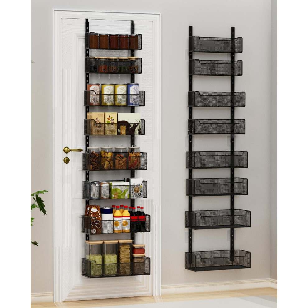 Vygrow Over The Door Organizer, 8-Tier Pantry Organizer With Fully Enclosed Mesh Baskets 5051227883186