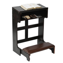 lesolar Bench Prayer Kneeler with Drawer,Church Prayer Chair Stool Table with Folding Bench
