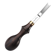 WUTA Professional Leather Wide Edger Skiver, 1Pcs Premium DC53 Steel 8mm Convex Grind Edge Beveler, Leather Craft Tool for Skiving