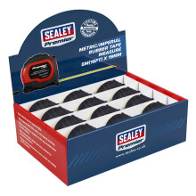 Sealey AK98912 5m(16ft) x 19mm Tape Measure Display Box of 12 - Metric/Imperial