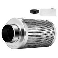 VIVOSUN 8 Inch Air Carbon Filter Smelliness Control with Australia Virgin Charcoal for Inline Duct Fan, Grow Tent,Pre-Filter Included
