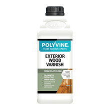 Polyvine Exterior Wood Varnish Dead Flat Finish – Quick Drying, Water-Based, High UV Protection & Weather Resistant Clear Varnish for Outdoor Wood &