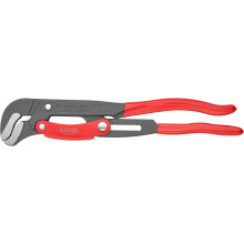 KNIPEX Pipe Wrench S-Type with Fast Adjustment Grey Powder-Coated with Plastic Coating 420 mm, 83 61 015