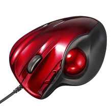 SANWA Wired Trackball Mouse, Tilt Scroll Rollerball Mouse, 3 Programmable Buttons, 400/800/1200/1600 DPI, Thumb Control