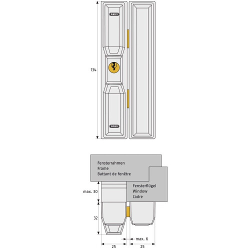 Abus Brown Window Latch 2