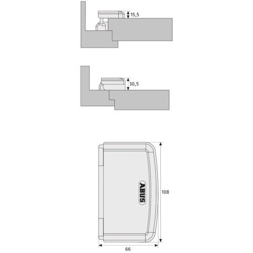 Abus ABUS 261152 Door Hinge Protection Type TAS112 White 2
