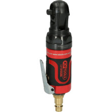 KS Tools SlimPower 515.5505 Mini Compressed Air Ratchet 1/4 Inch I Reversible Ratchet with Square Drive in Accordance with DIN 3120