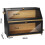 Large Bamboo Bread Bin 2 Tier Breadbox Kitchen 19.7"x9.8"x14.5" Black 5