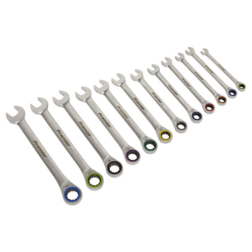 Sealey Sealey Combination Ratchet Spanner Set, 12pc - Platinum Series - AK63949 1