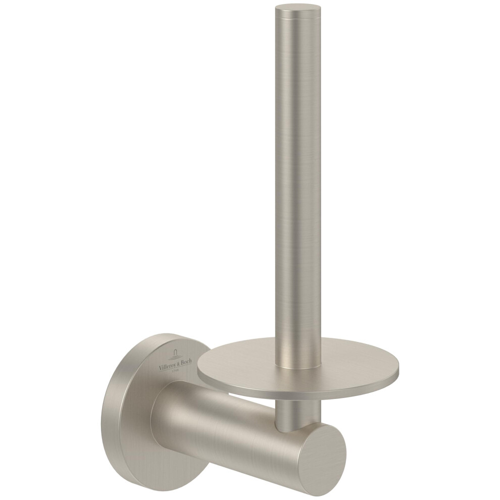 Villeroy & Boch Elements - Tender Spare Toilet Roll Holder, Holder For Spare Toilet Rolls For Wall Installation, Toilet Paper Storage Made From Zinc 5051227888020