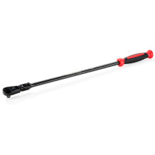 STARWORK True Mechanic 1/2" Drive 90 Tooth Dust-Proof Black Chrome Locking Flex Ratchet, 27-3/8" Length