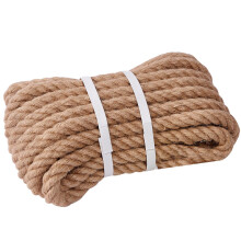 XINSHUNCAN 40mm Jute Rope,5 M/16.4 Feet 4-Strand Thick Strong Hemp Rope,Natural Jute Rope for Craft Rope,DIY Cat Scratch Post,Garden