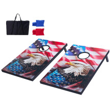 VEVOR Cornhole Set, 3x2 ft Corn Hole Game Boards, MDF Wood Portable Toss Board, Indoor and Outdoor Cornhole Play for Adults