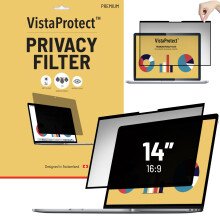 VistaProtect - Premium Privacy Screen Filter & Anti Blue Light Screen Protector for Laptop Computers with Edge-to-Edge Glass Front Screen, Removable