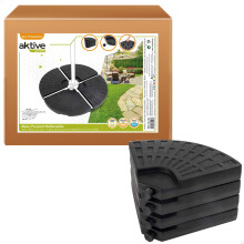Aktive 62197 – 4-Piece Plastic Parasol Stand 48 x 48 x 7.5 cm, 52/66 kg