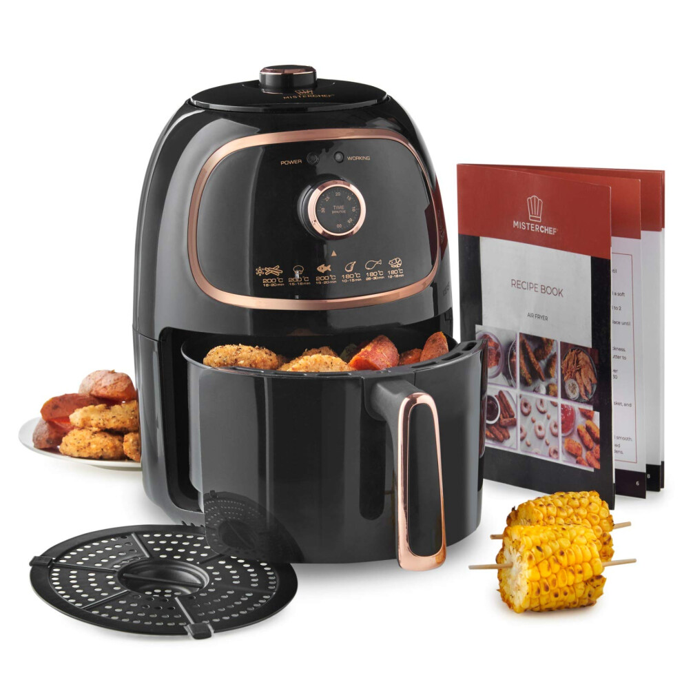 Misterchef Air Fryer – Rapid Air Circulation System & Vortx Frying Technology – 1000W Power & 2.0L Cooking Pot