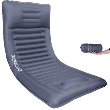 TREKOLOGY UL140 Inflatable Sleeping Pad with Built-in Foot Pump – Lightweight Camping Mat, Self-Inflating Sleeping Mattress for Hiking