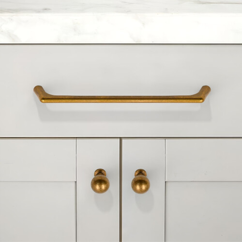 Asimerdeco 10 Pack Antique Brass Cabinet Pulls 7.5 Inch(192mm) Kitchen Cupboard Handles Solid Zinc Alloy Cabinet Hardware Drawer Pulls 2