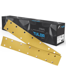 Tulda Sanding Paper Sheets Strips P40 70x420 14 Holes - Sandpaper Grits Hook & Loop Pads Rectangular Electric Orbital Sander