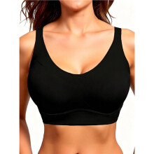 Duimens Convertible Multi Wear Back Seamless  Size Lift Support Wireless Bra Zwart M