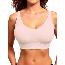 Duimens Convertible Multi Wear Back Seamless  Size Lift Support Wireless Bra Roze L